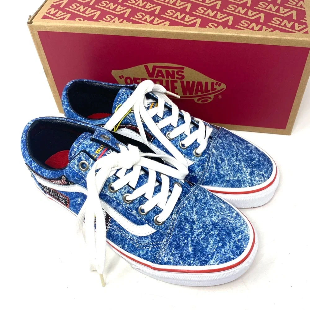 VANS Old Skool Shoe Cobra Kai Multi Canvas Sneakers Low Women's Size VN0A3WKT6GL